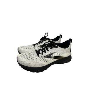 WOMEN'S BROOKS 120337 121 REVEL 4 RUNNING CUSHION NEUTRAL WHITE/BLACK SHOES 9.5